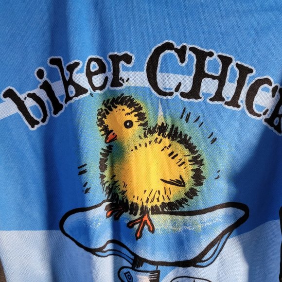 World Jerseys Women's Blue Biker Chick Cycling Jersey Size Medium - Picture 10 of 11